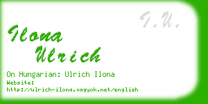 ilona ulrich business card